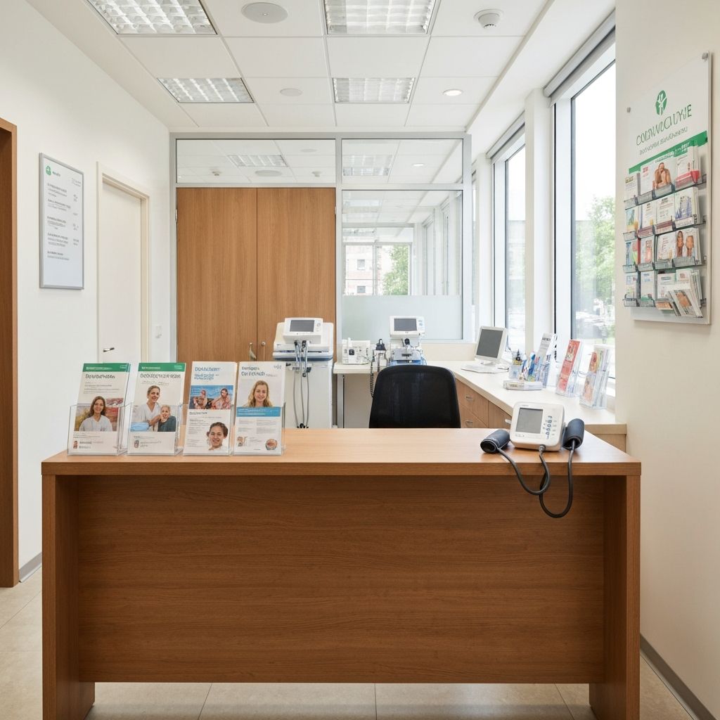 Casey Superclinic Pharmacy consultation area — professional healthcare environment with medical equipment